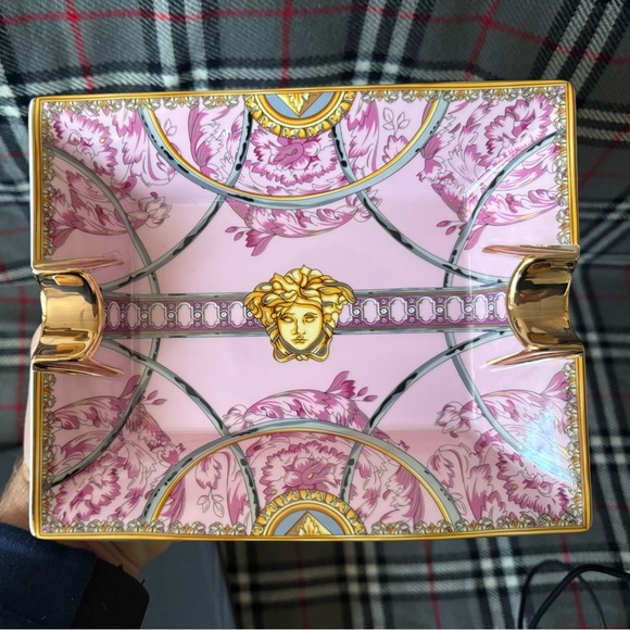 Versace Handbags - Versace Pink and Gold Decorative Tray